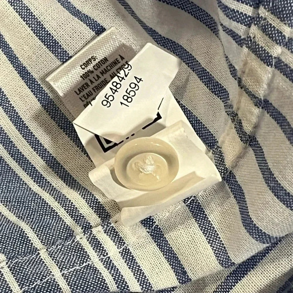 Bonobos Riviera Striped Short Sleeve Button Down Blue White Mens Slim XXL - Picture 7 of 10